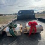 Truck with a few bundles of fire wood